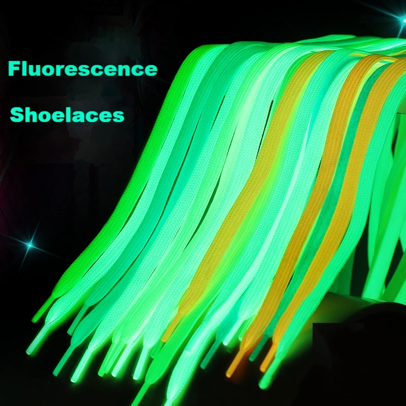 Leucht Schnürsenkel Flache Schnürsenkel Turnschuhe schnürsenkel Glow In The Dark Nacht Farbe Schnürsenkel Fluoreszierende 80/100/120/140cm Schnürsenkel