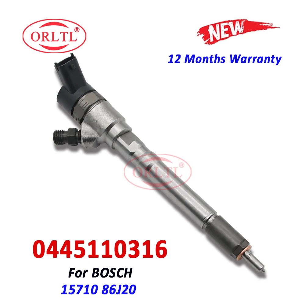 

ORLTL New 0445110316 Common Rail Diesel Fuel Injector 0 445 110 316 OE 15710 86J20 000 15710-86J20 For BOSCH