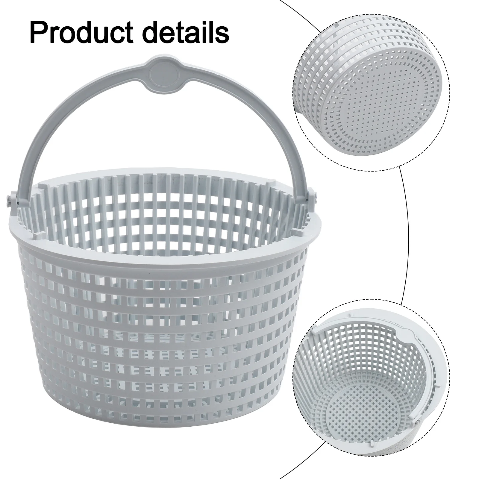 1pc Skimmer Filter Basket Replacement Parts For Hayward SPX1091C WB736660 16.5x9.5x12cm Skimmer Filter Basket With Handle Kit