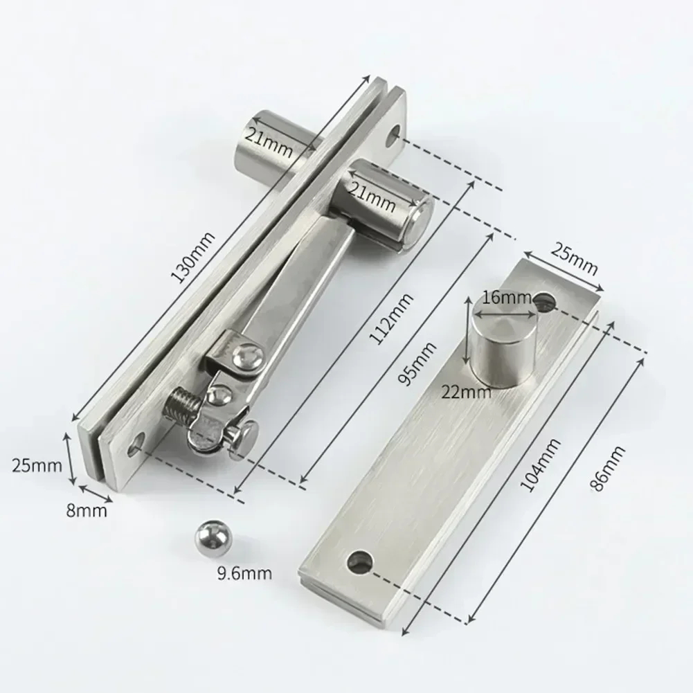 Stainless Steel Door Pivot Hinge Wood Degree Shaft Bedroom Livingroom Rotary Door Hardware Accessory door hinges