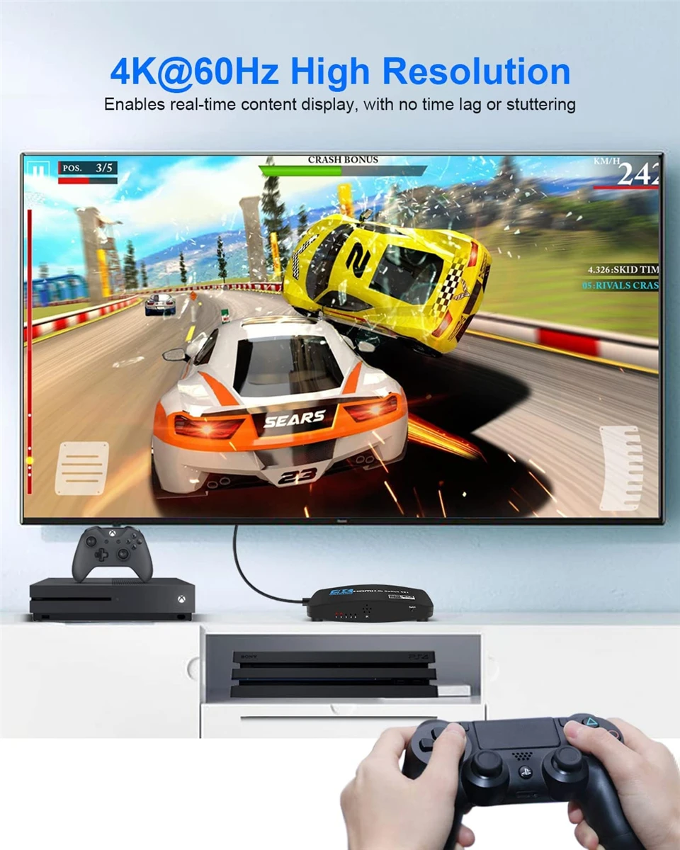2024 Best 4K HDMI Switch 2.0 Dolby Vision HDR HDMI Switch 4K 60Hz HDMI 2.0 Switc