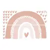 Love Heart Rainbow Wall Stickers Boho PVC Decals Self Adhesive Cartoon Sticker For Nursery Kids Room Girls Bedroom Decor 1