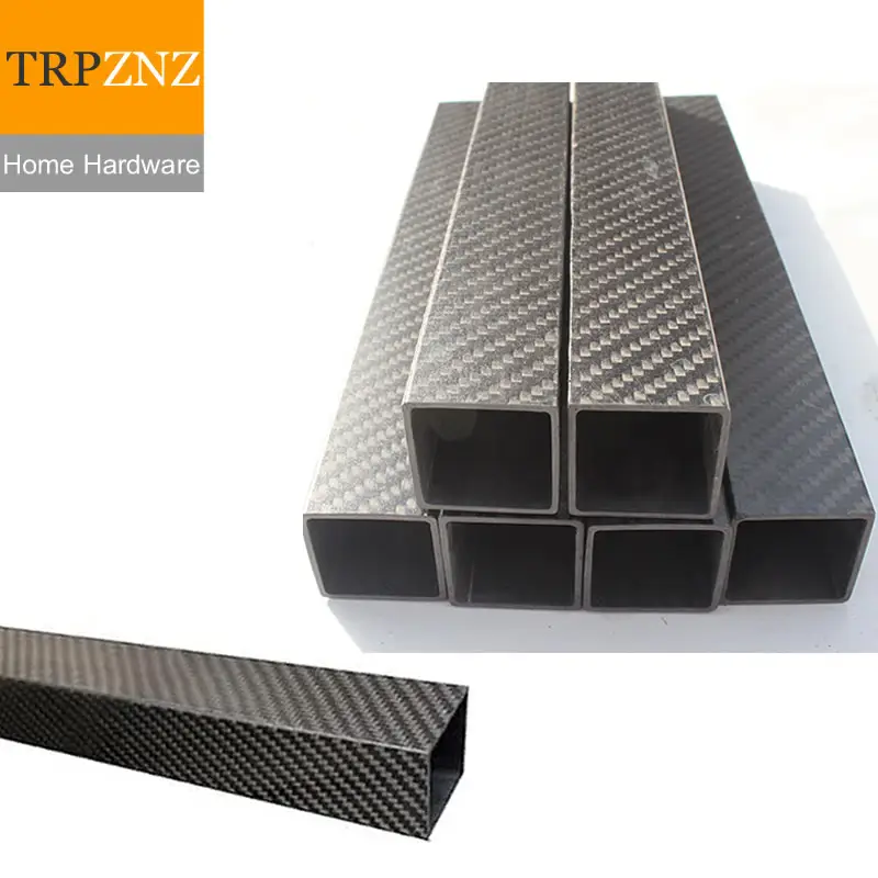 3K Carbon Fiber Square Tube Pipe High Strength Durable Outer Length 14 15 18 20 22 25 28 30 32 35 40 45 48mm for Bicycle Frame image 1