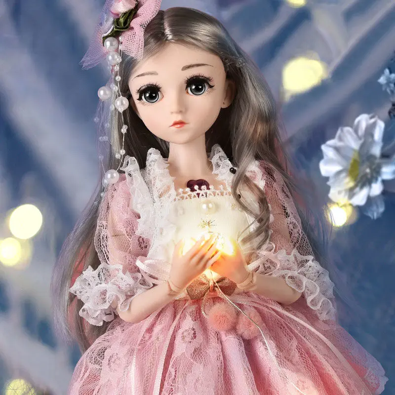 

45cm beautiful princess doll with dress clothes 1/3 BJD doll 20 joint beautiful golden princess hair can choose gifts for girls