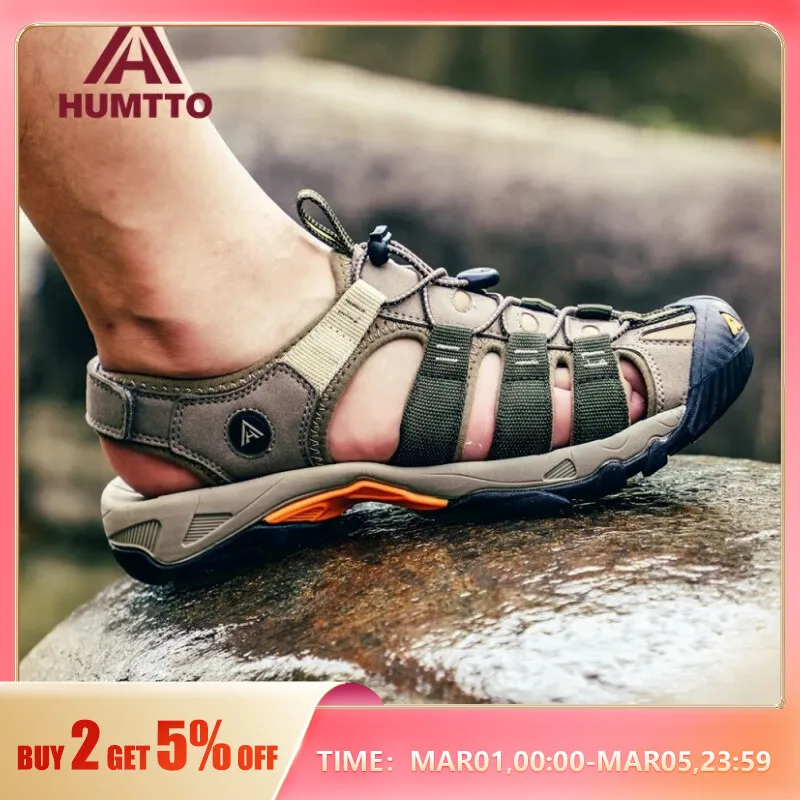 HUMTTOSummerOutdoorSandalsforMenBreathableHikingShoesWater