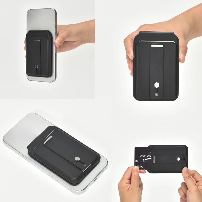 Enhanced Magnetic Card Holder with Anti-Theft Protection and Adjustable Stand