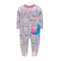 Newborn Infant Baby Girl Rompers 2024 Winter Autumn Warm Micro Fleece Animal Sleepsuit Animal Overall Babe Jumpsuits 0-12 Months 3
