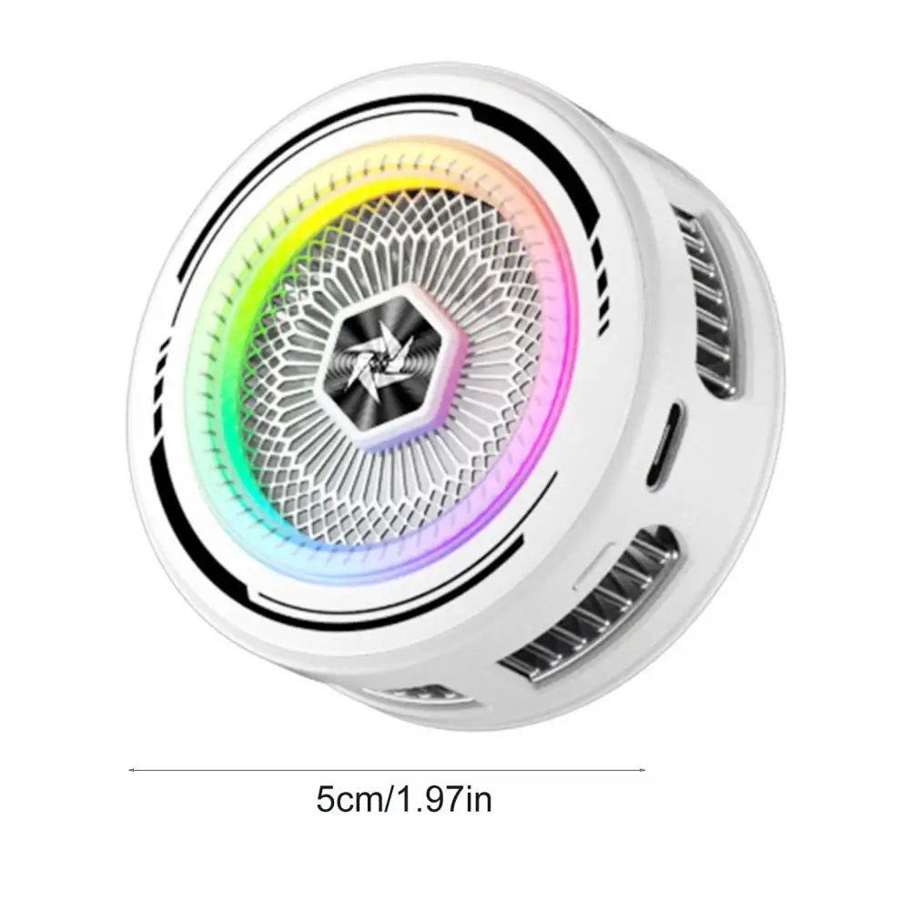 게임 라이브 스트리밍용 휴대폰 쿨링 팬, RGB 조명이 있는 마그네틱 휴대폰 라디에이터, P용 범용 모바일 폰 쿨링 팬