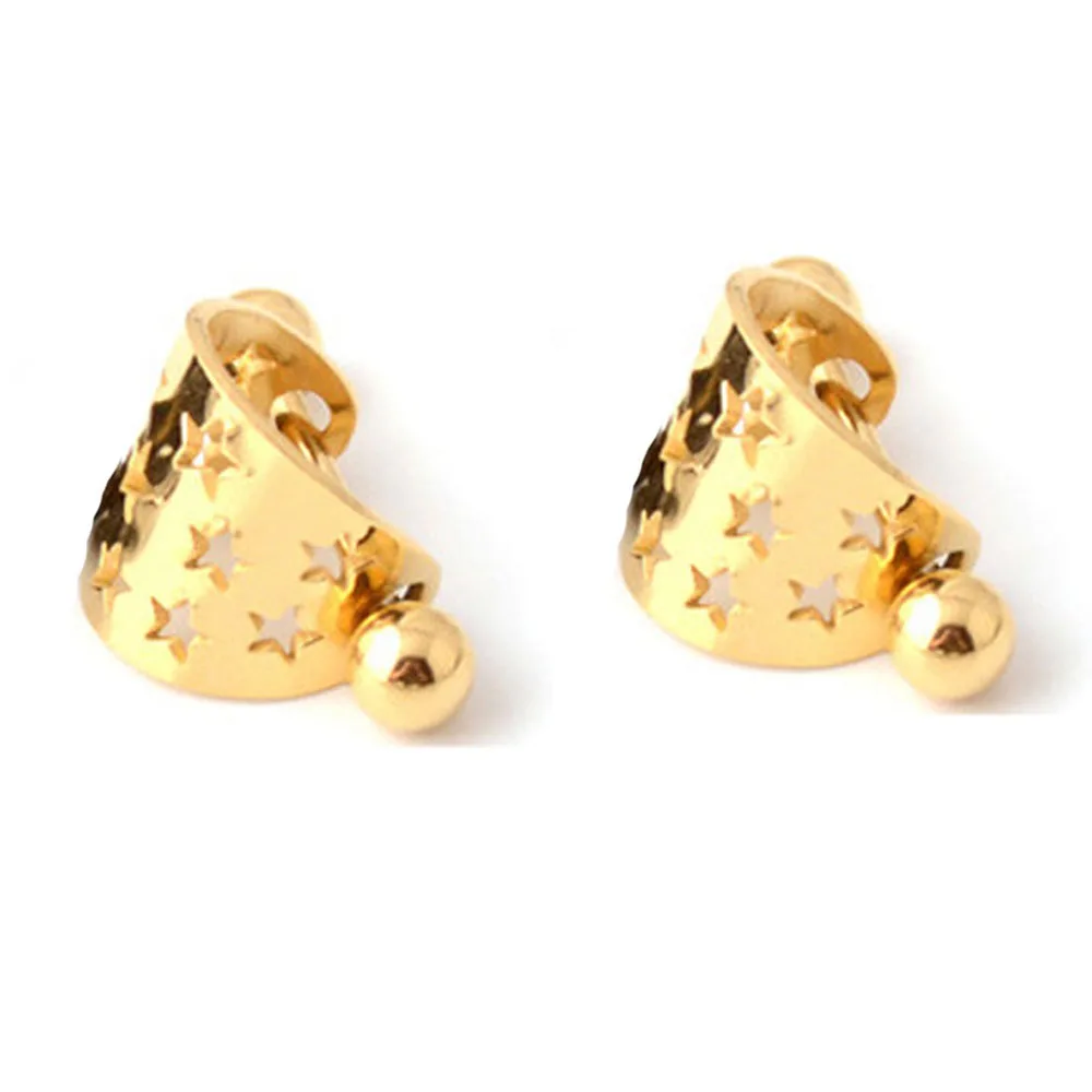 16G Stainless Steel Ear Piercing Horseshoe Shield Cuff Ear Helix Cartilage Cuff Ring Earrings Body Jewelry Piercing