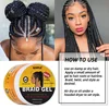 GOIPLE Natural High Shine Residue Free Braid Gel for Locks and Twist Cornrows Smooth Styling Cream Clips Comb Modeling Products 5
