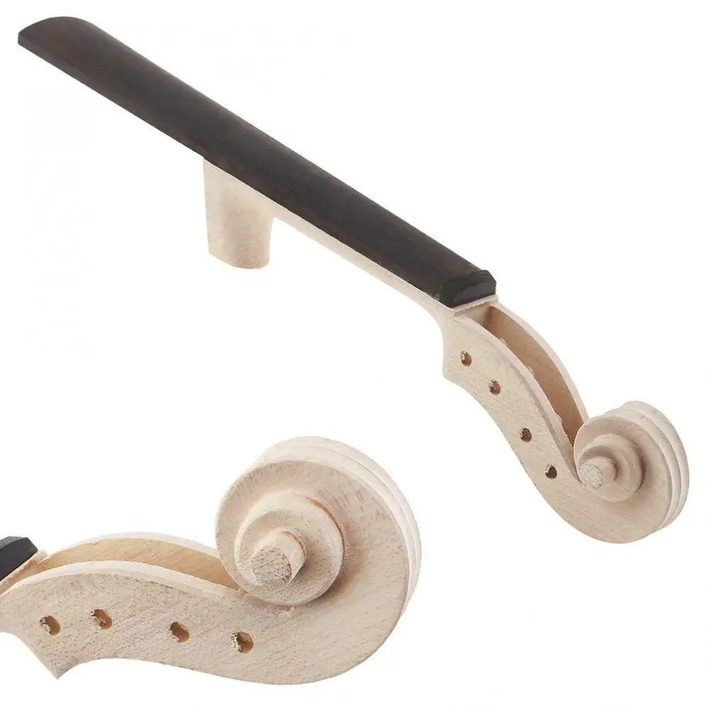 4/4 3/4 1/2 1/4 violin neck Unfinished violin Head Maple