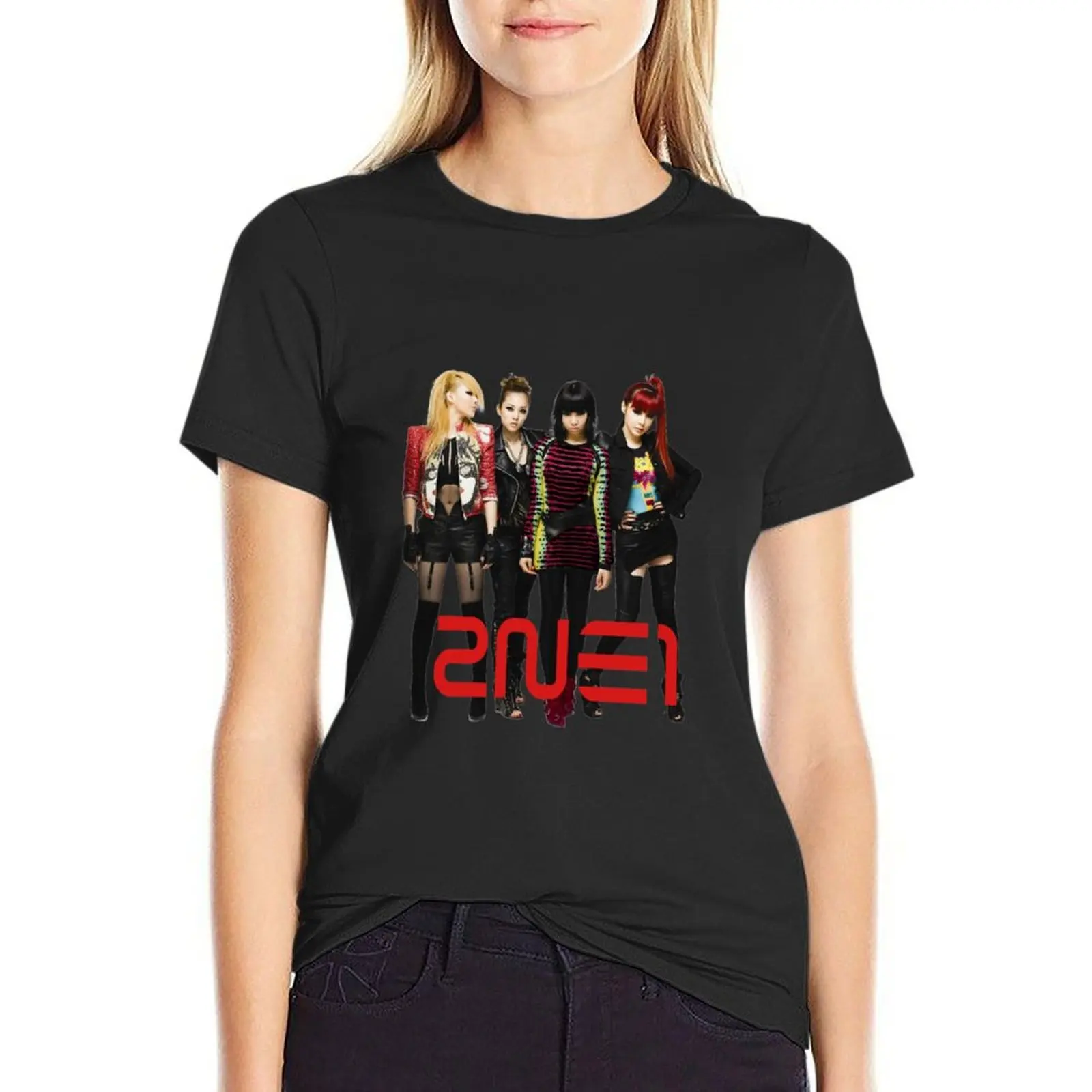 2ne1 kpop group 2ne1 T-Shirt animal print shirt for girls tees summer top black t-shirts for Women
