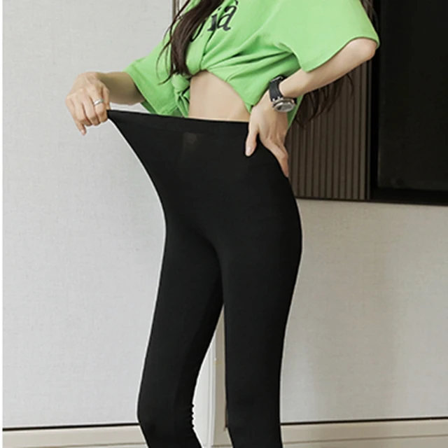 4xl Big Size Leggings Solid Hollow Elastic High Waist Casual Leggings Pants