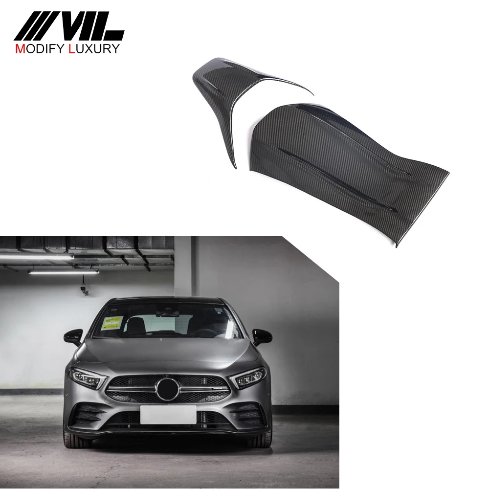 Modify Luxury W205 A C CLA Class Carbon Fiber Car Seat Cover for Mercedes Benz A35 A45 C43 C63 AMG S CLA35 AMG 2D 4D 2014-2021 for mercedes benz s c g class maybach genuine leather round car steering wheel horn cover center speaker panel emblem accessory