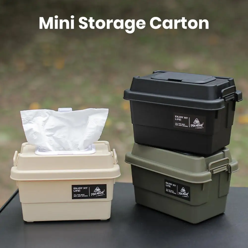 

Outdoor Tissue Box Capacity Outdoor Camping Tissue Box Kitchen Seasoning Bottle Storage Holder Multifunctional for Napkins