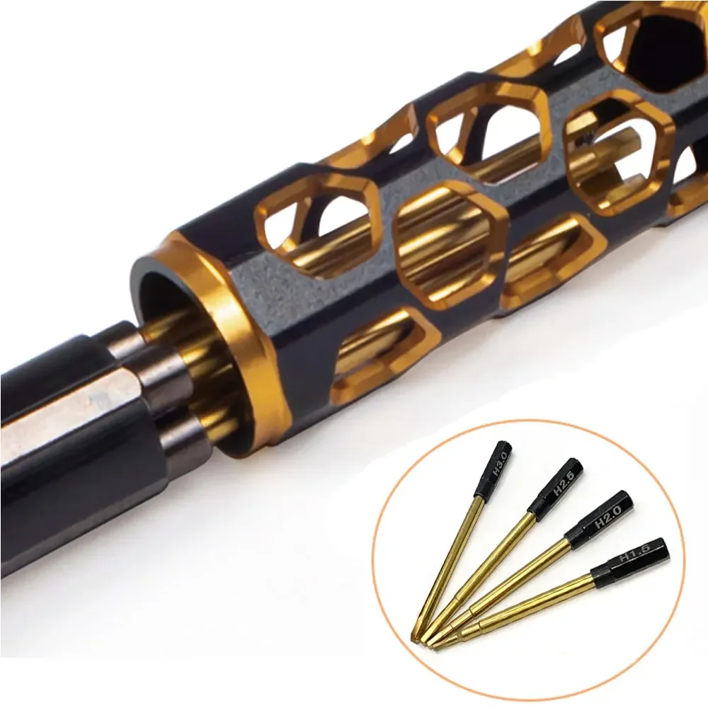 4 In 1 육각 나사 드라이버 스크루 드라이버 세트 FPV 레이싱 드론 헬기 비행기 자동차 보트 RC 부품 용 1.5mm 2.0mm 2.5mm 3.0mm 육각형 도구