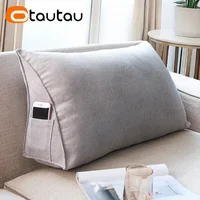 OTAUTAU Solid Very Soft and Cozy Bedside Pillow Thick Large Bed Backrest Triangle Beach Swing CHair Bench Cushion KD034 2
