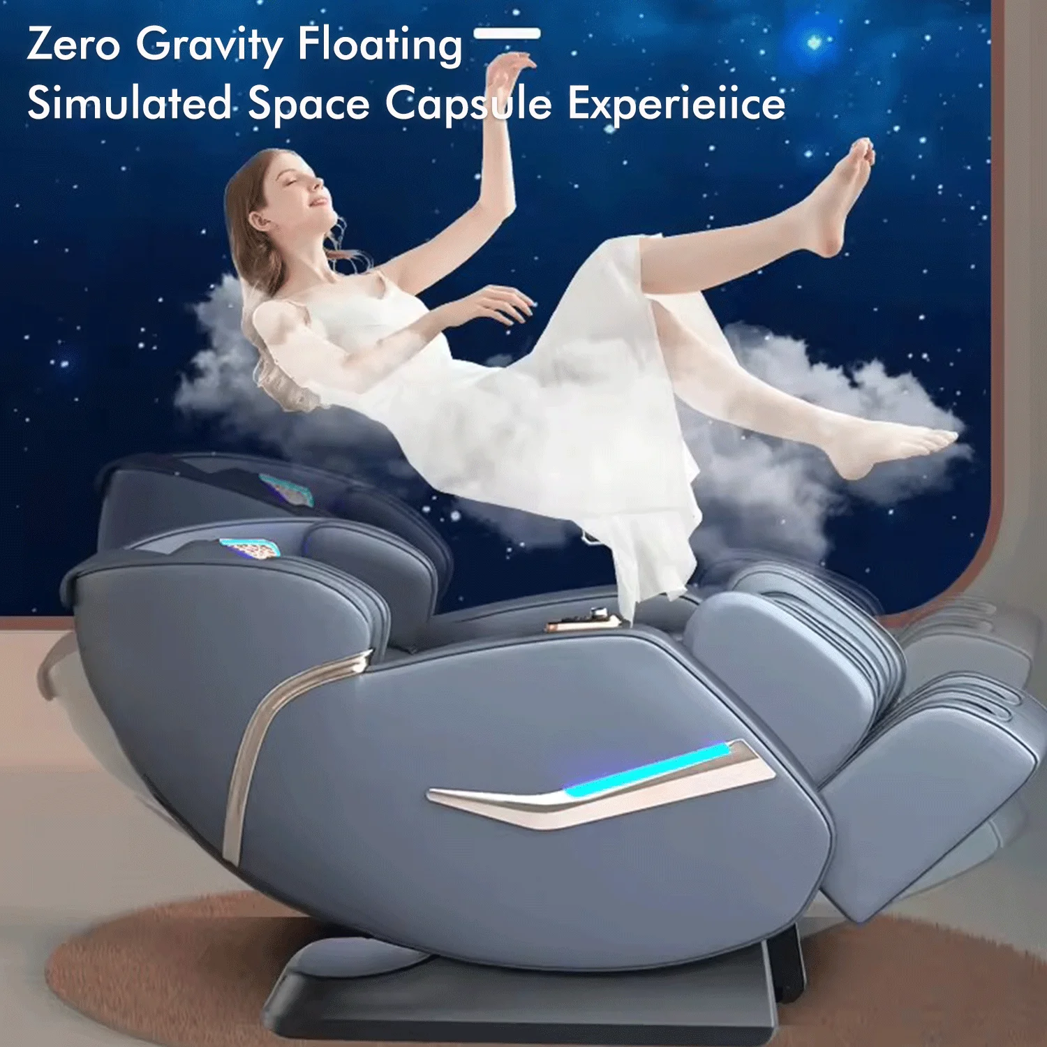 Massage Chair 3D with Zero Gravity Full Body Knead Shiatsu SL Track Thai Stretching Massage Chair Relaxing Chairs Waist massage 3