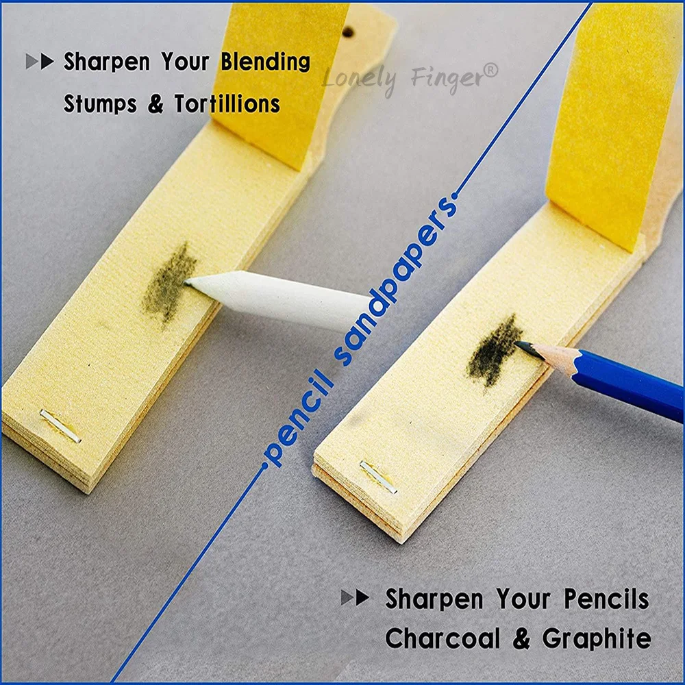 39PCS Blending Stumps and Paper Art Blenders Sketch Tools with Scrapers,Rub Sponge,Kneaded Eraser and Sandpaper Sharpeners 5