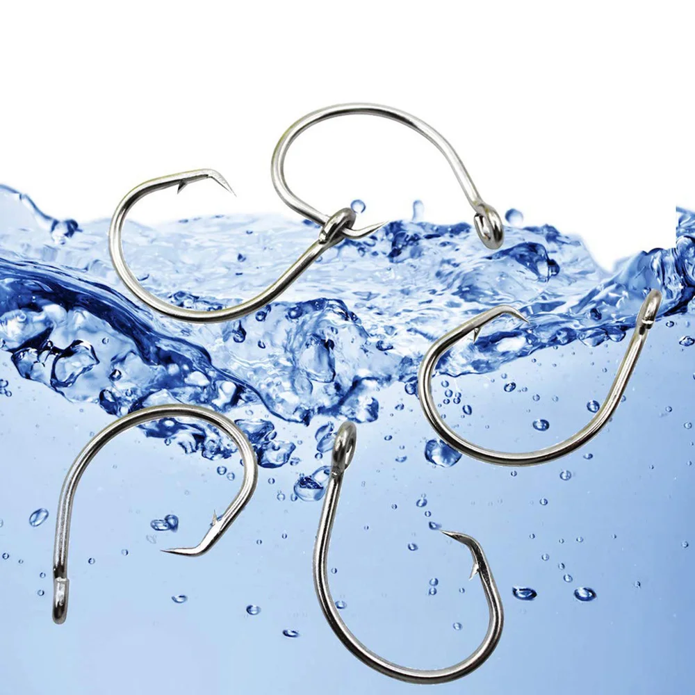 Giant Fishing Hook 5/0-16/0 Forged In-line Circle Hooks Shark & Swordfish Tuna Hook Stainless Steel Big Game Saltwater Fishhook