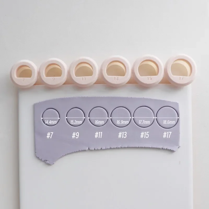 Clay cutters pottery tools clay tools clay accessory Soft Pottery Ring Cutting Mold Different Ring Sizes Polymer Clay Cutter DIY Handmade Valentine's Day Gift