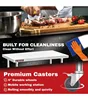 Inch Metal Table Cart - Commercial Workbench with Caster Wheel - NSF Certifi 4