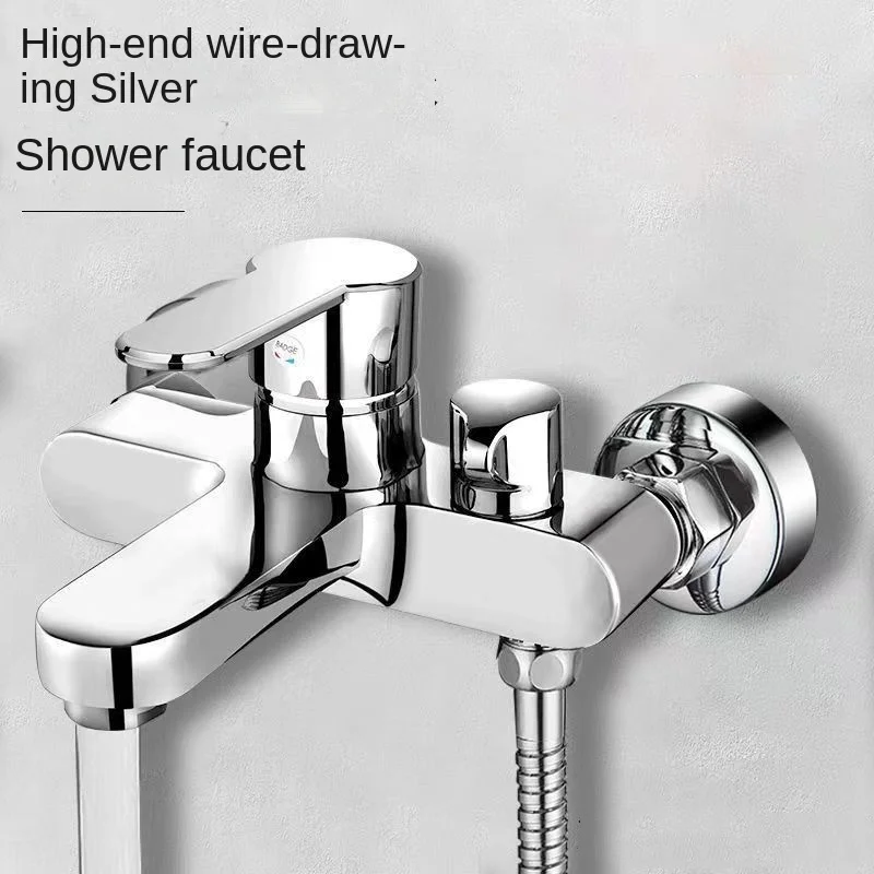 Shower Faucet Thickened Mixing Valve Shower Shower Set Bath Tub Mixing Switch Triple Hot And Cold Faucet