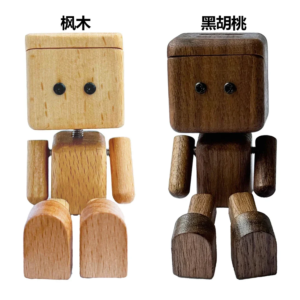 흔들리는 발을 가진 창의적인 나무 인형 수제 자동차 장식 아로마 디퓨저 피규어 귀여운 흔들 향기 선물 SUV 트럭 세단 RV용