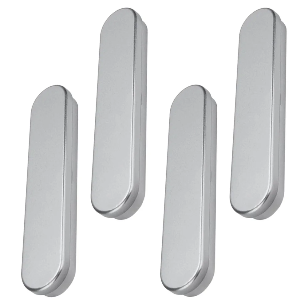 문구류 상자 작은 연필 케이스, 미니 보관 학생 가방 컨테이너, 양철판, 4 개