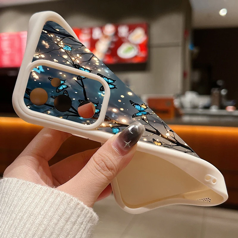 Luminous Butterfly Print Soft Phone Case