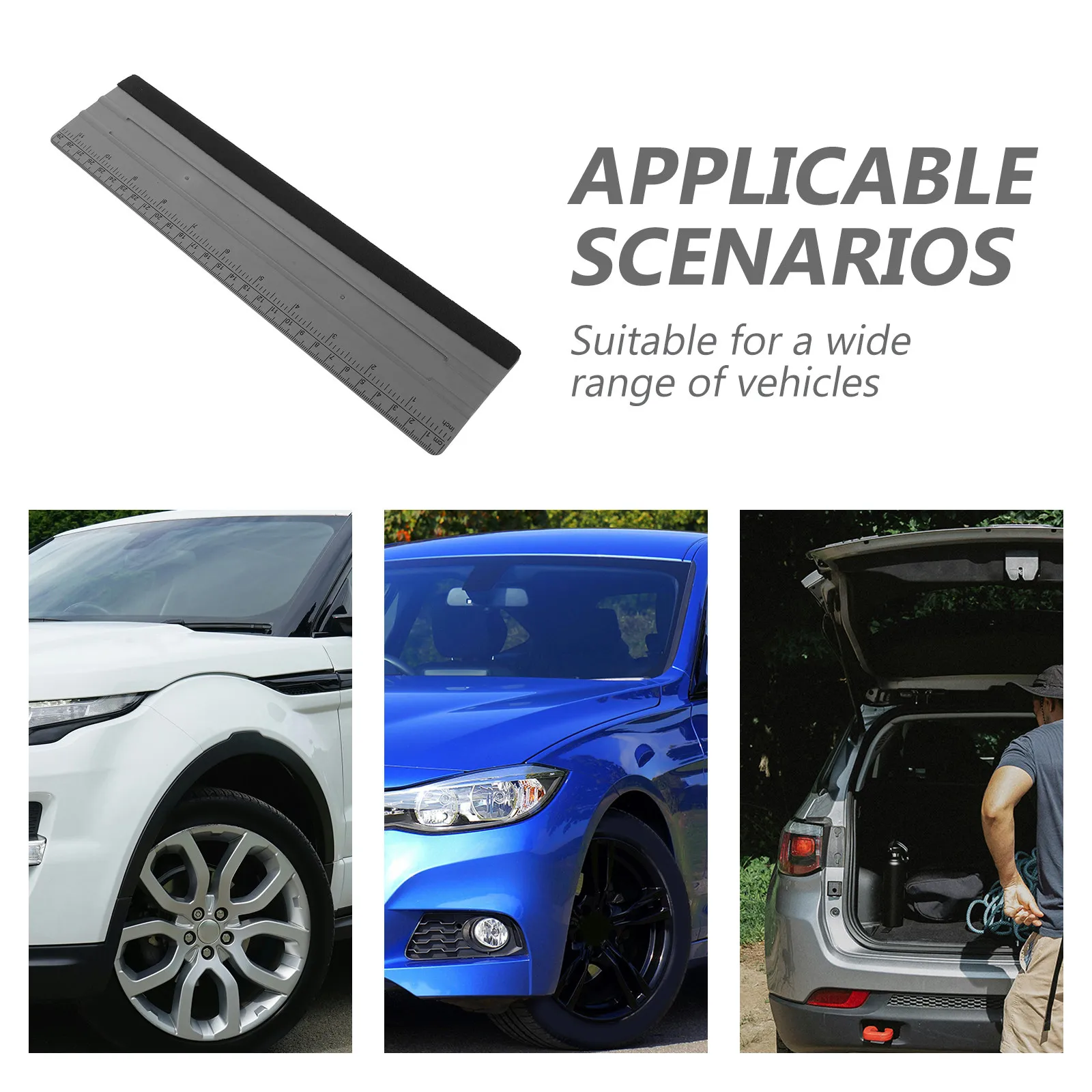 전문가용 스퀴지 자동차 윈도우 필름 스크레이퍼 비닐 랩 스퀴지 (자 포함) 펠트 엣지 윈도우 틴팅 도구 필름 데칼