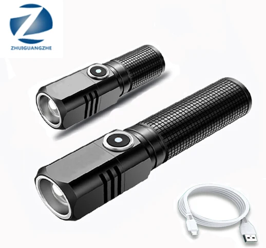 

Mini super bright remote portable outdoor flashlight Type-C rechargeable led strong light
