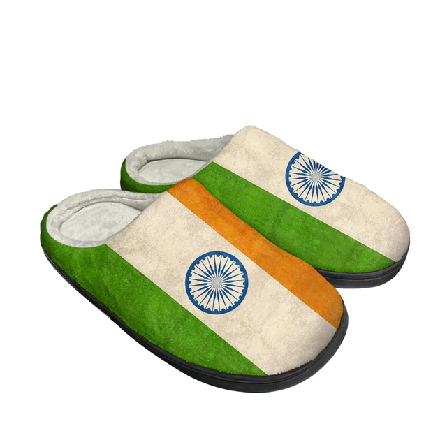 Indian Flag Home Cotton Custom Slippers: Comfort and Style Combined