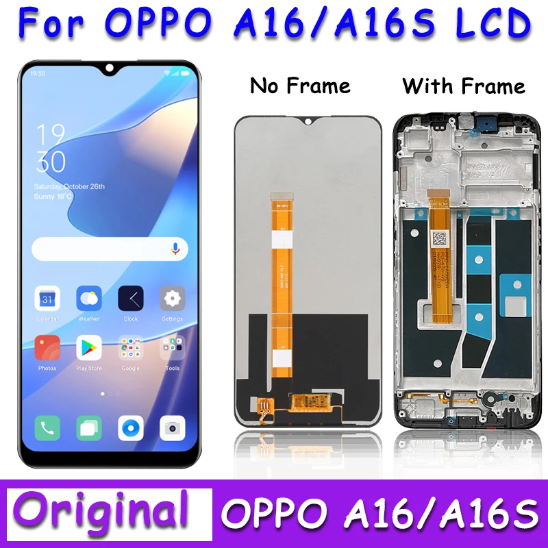 Lcd Originale Da 6.52 "Per Oppo A16 Cph2269 Display Touch Screen Digitizer Assembly Sostituzione Per Oppo A16S Cph2271 Lcd