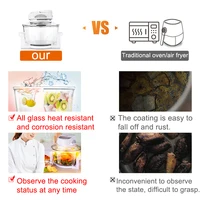 12L Oil-Free Air Fryer Smart Visual Glass Lightwave Multi-Function Electric Oven Household Air Oven Fryer 4