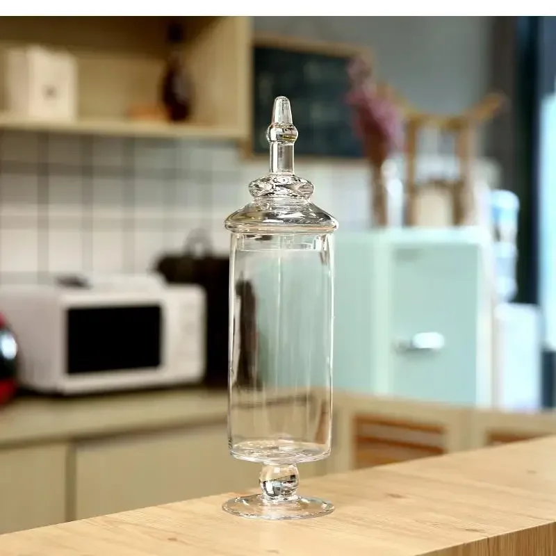 European Style Glass Storage Jar Transparent Candy Jar Candy Bottle Decoration Small Bottle Birthday Wedding Home Decoration 6