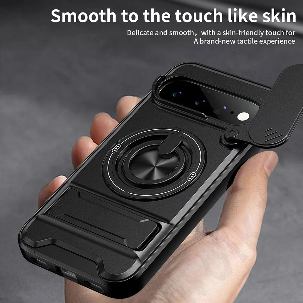 Matte Black Anti-Shock Case with Slide Camera Protection