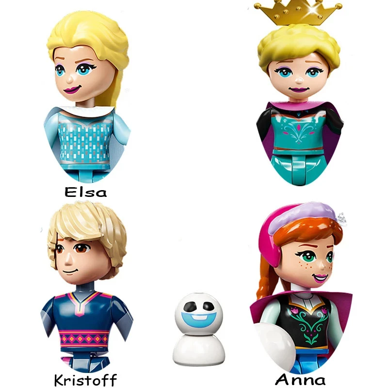 4Pcs/Set Girl Princess Elsa Olaf Anna 