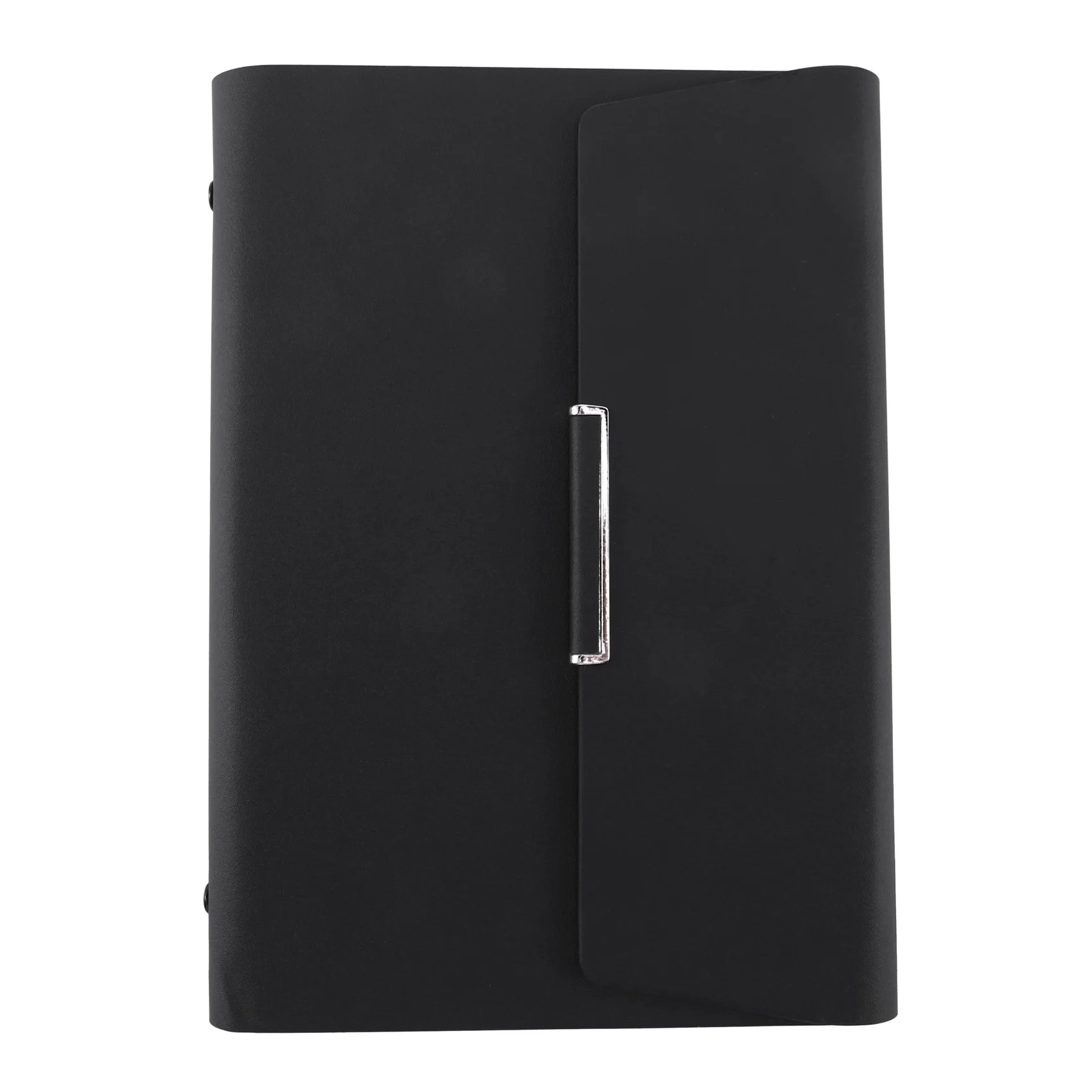 

Luxury Metal Binder Spiral Business Notebook Kawaii A5 Three-Fold Loose-Leaf Notepad School Office Stationery,Black