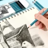 Matte Sketch Pencil Art Graphite Pencils Set HB, 2B, 4B, 6B, 8B,  12B, Mix For Painting Writing Shading Sketch Black Lead Design 4