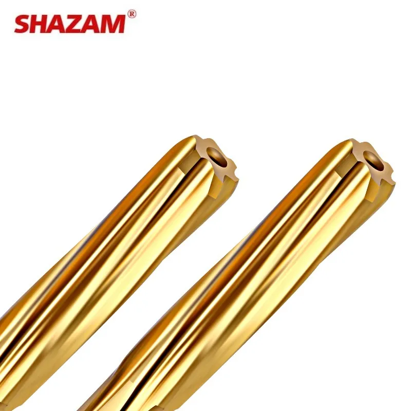 SHAZAM HSS-CO Helical Reamer Cobalt Titanium Plated Stainless Steel Special Straight Shank Reamer 3-20 Decimal Point Reamer 4