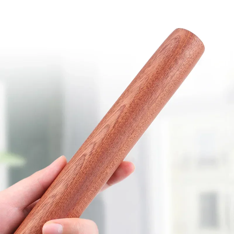도색되지 않은 천연 흑단 롤링 핀, 가정용 단단한 목재 밀가루 롤링 핀, 반죽 롤러, 목재