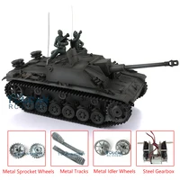 1/16 Heng Long Gray 7.0 Upgraded German Stug III RTR Radio-controlled Tank 3868 Metal Tracks TH17433-SMT4 1