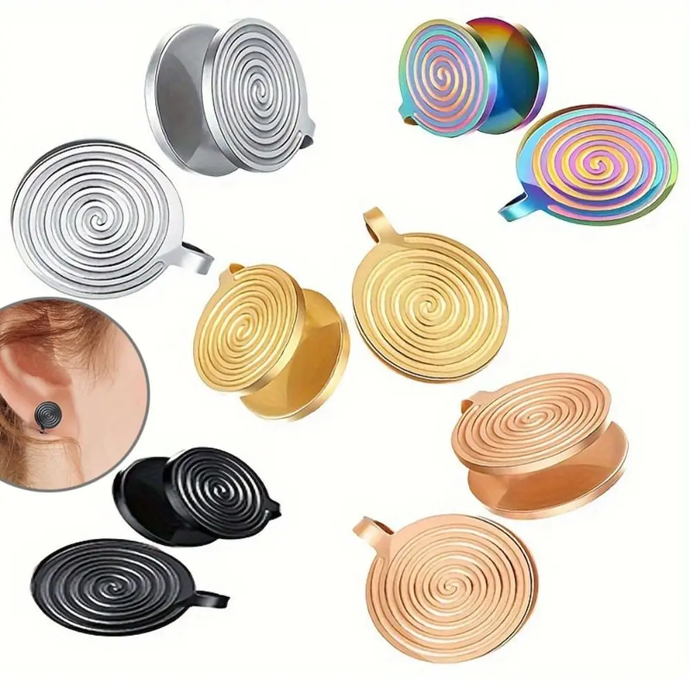 Swelling Pressure Earrings ear clip earrings clip earrings ear clip ear accessories Non Piercing Earrings Stainless Steel Keloid Pressure Gold Color Black Color