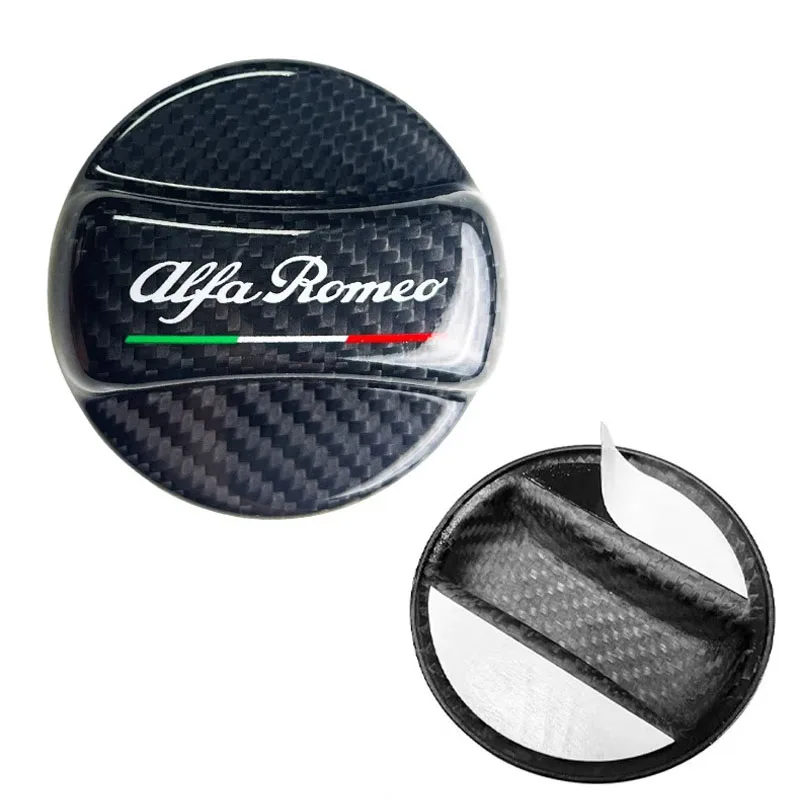 알파 로메오 4C 159 166 줄리아 줄리에타 156 GT용 자동차 카본 파이버 연료 탱크 캡 보호 커버 스티커 인테리어 액세서리