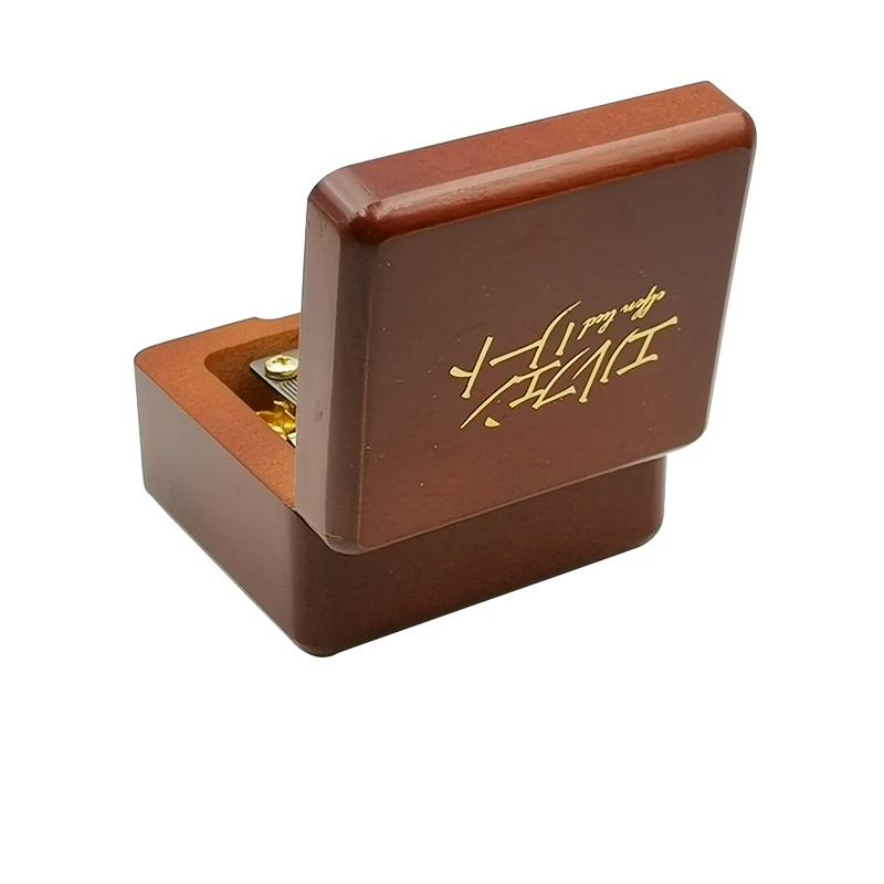 bronzing Wooden Elfen lied music lilium Music Box For new year Christmas Birthday music box gift Valentine's Day Gifts 4
