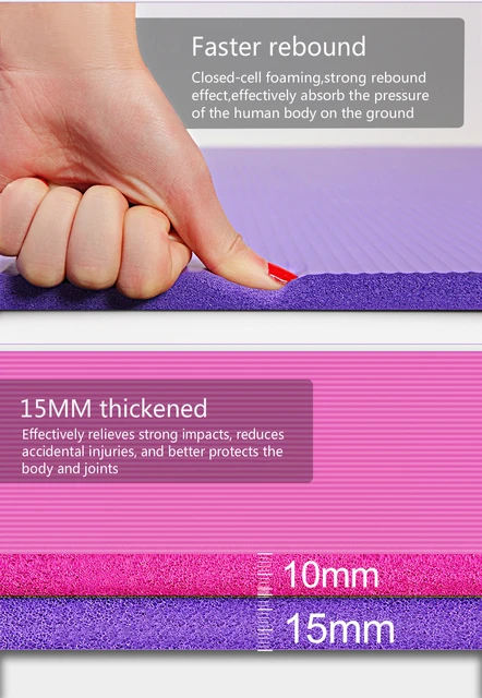 15MM Super Thickened Yoga Mat For Yoga Beginners Anti-skid NBR Fitness Gym  Mat Exercise Dance Mat Esterilla Yoga Pilates Pad - Price history & Review, AliExpress Seller - Penggue First Store