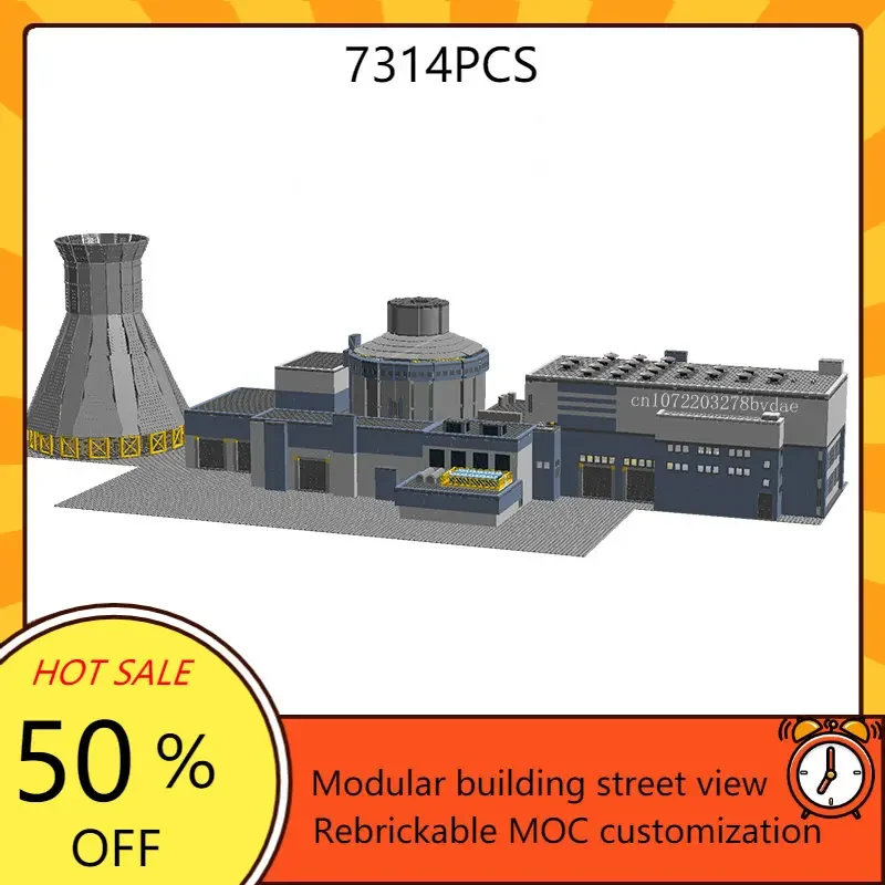 원전 모듈 MOC 크리에이티브 스트리트 뷰 모델 빌딩 블록, 건축 DIY 교육 조립 모델, 장난감 선물