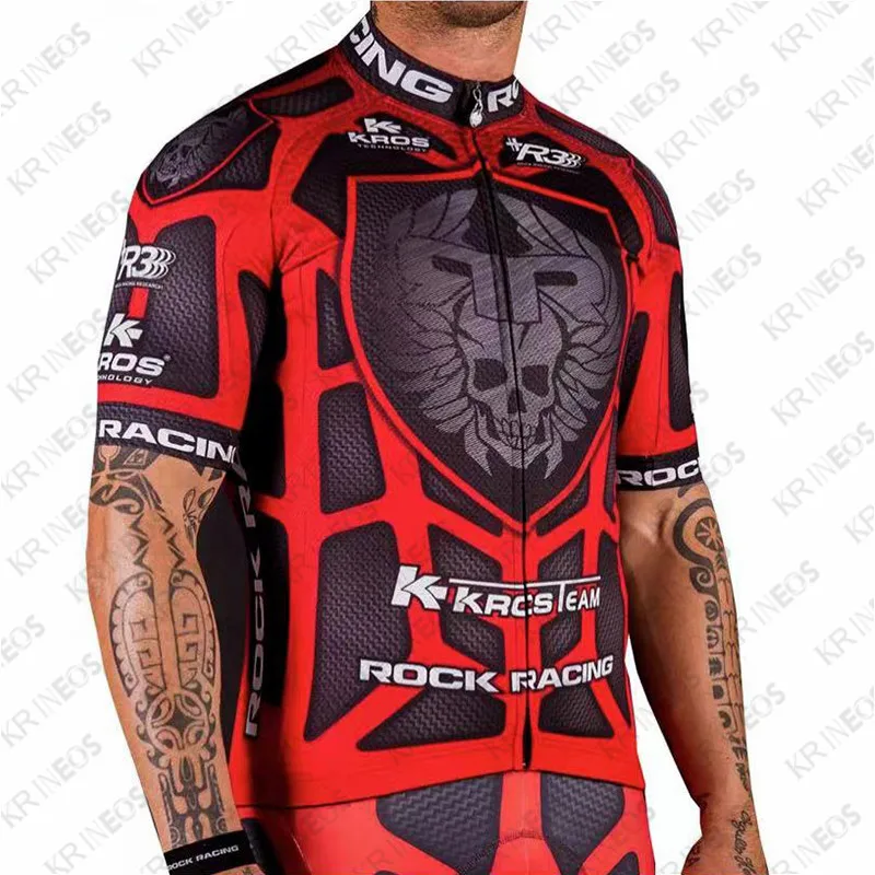Men's Breathable Short Sleeve T-Shirt Cycling Clothing Rockful Racing Sports Equipment Training T-Shirt Summer