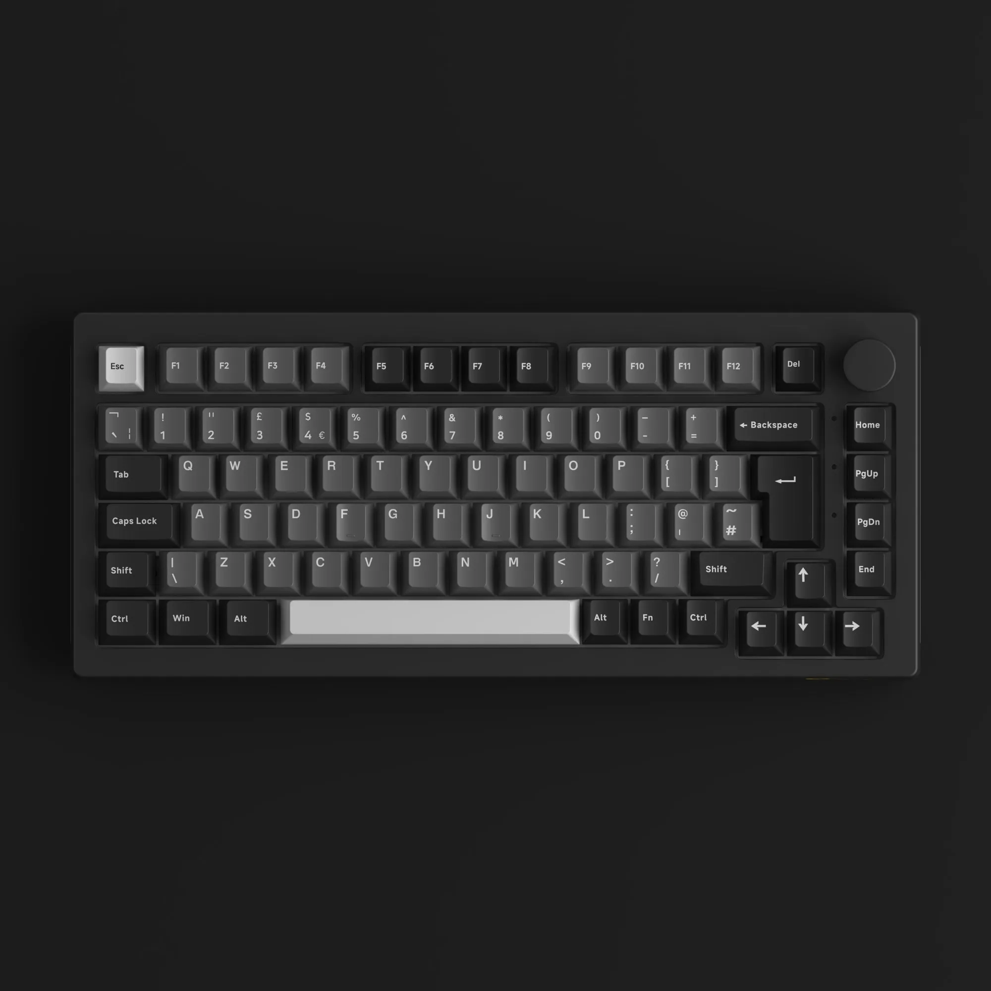 Teclado Mecânico para Jogos Akko, Hot Swap, Multi-Modos, Preto e Prata, 75% ISO DE e Reino Unido, 2.4GHz, USB, Tipo-C, BT 5.0, 5075B Plus